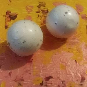 2 rose petal bath bombs